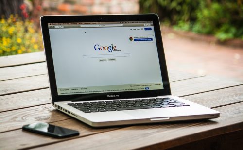 mac book with google